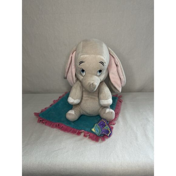 Disney Baby Dumbo Swaddle fringe blanket Lovey Babies Plush 10” Elephant Parks - Picture 6 of 6
